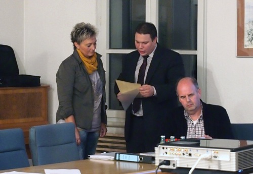 PM Buergermeister Markus Haas verabschiedet Anke Steck