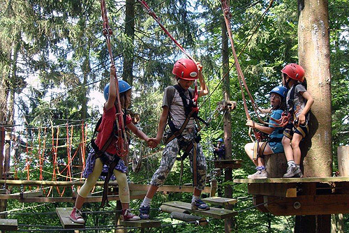 Ferienfreizeit im Hochseilgarten