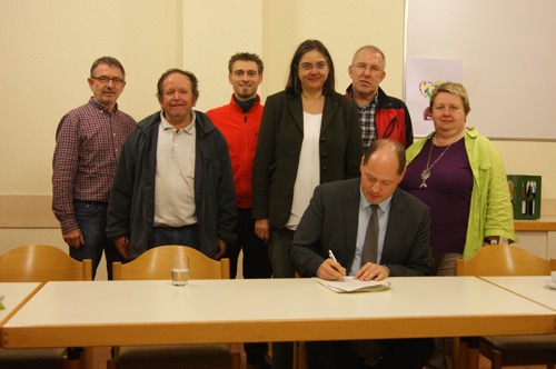 DSC09055.JPG Grüner Gockel für Ev. Kirche Aglasterhaussen