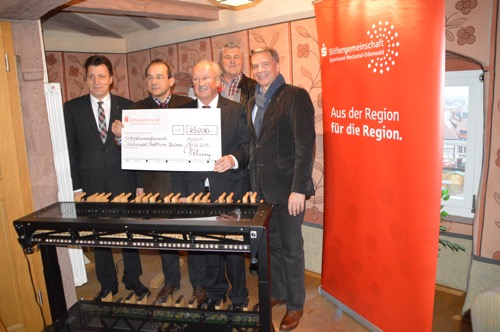 Spende Sparkasse fuer Glockenspiel