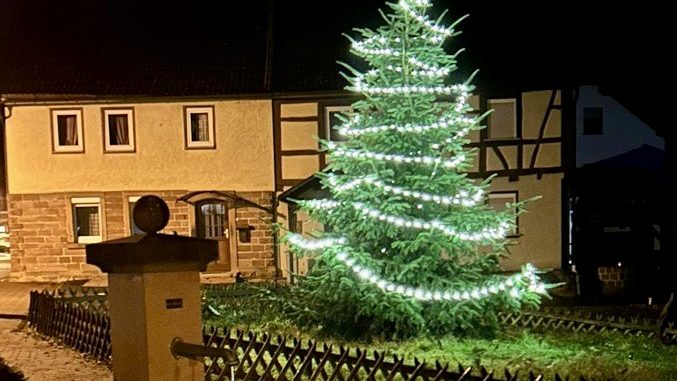 Weihnachtsbaum erstrahlt im Morretal » NOKZEIT