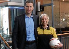 Klinge Kickerin in DFB Zentrale Bierhoff
