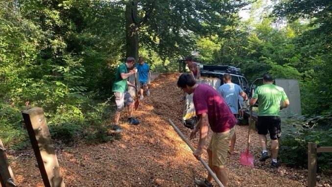 Hackschnitzel für den TrimmWald