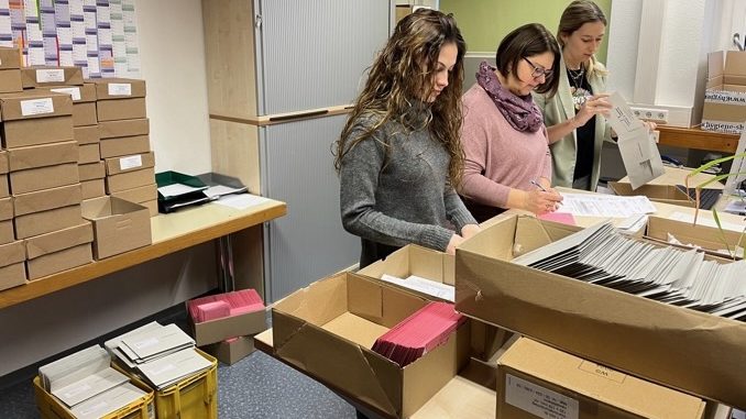 Die Stimmzettel sind da