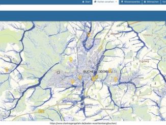 Starkregengefahrenkarten für Buchen ist online