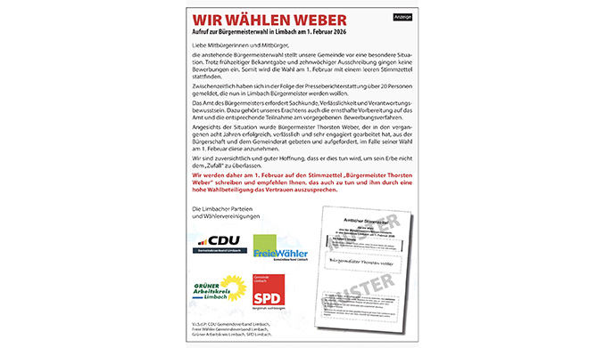 Bürgermeisterwahl mit leeren Stimmzettel