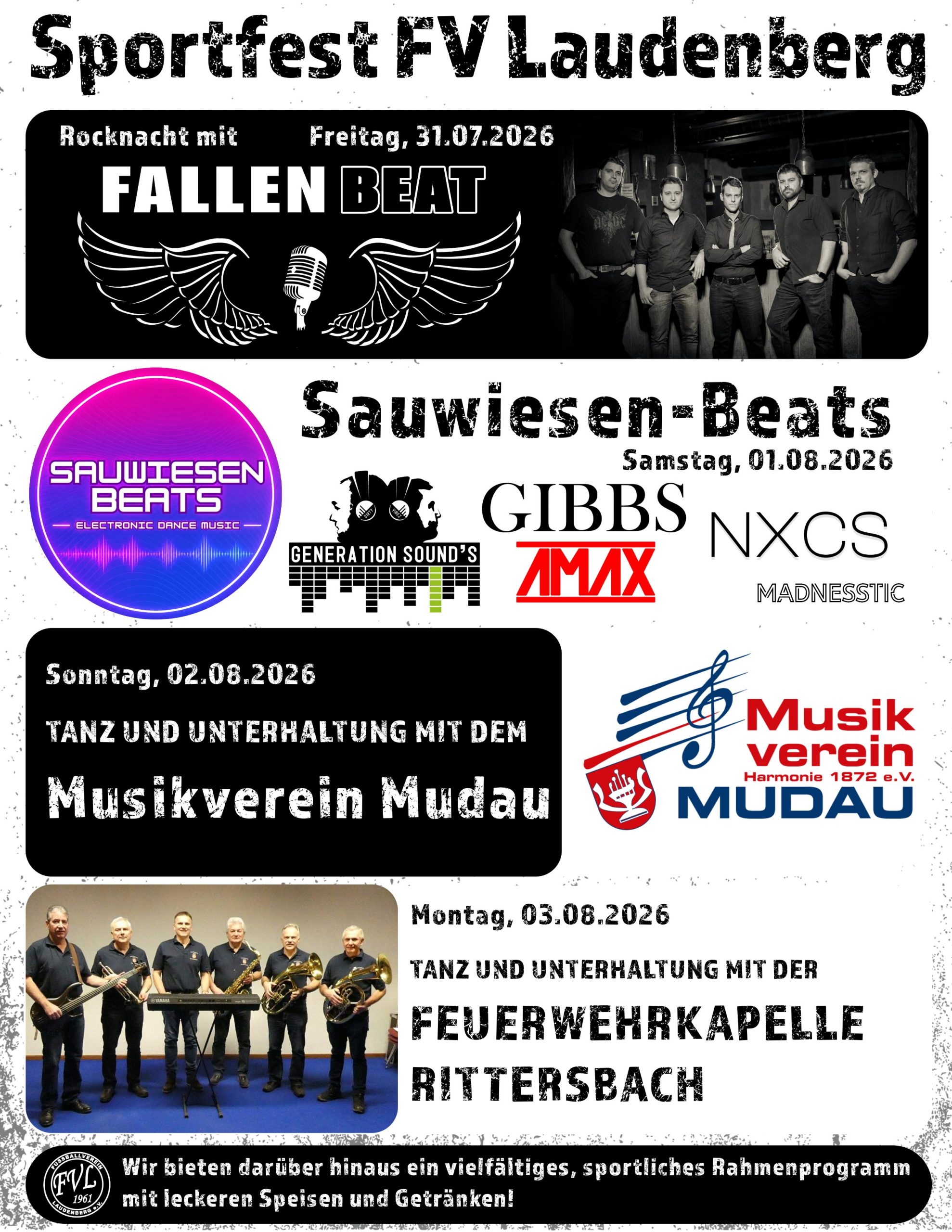 Sportfest FV Laudenberg Sportfest 2026 Tagesprogramm
