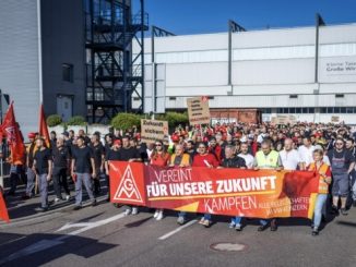 Schulterschluss fuer Audi Werk